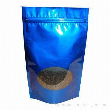 Plastic Zipper Bag with Tear Notch, Bottom Gusset, Used for Nuts, Fruits, Candy, Powder and Food